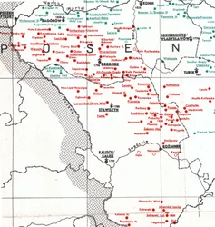 Settlements in 1938 Between Kalisch, Władysławów and Turek